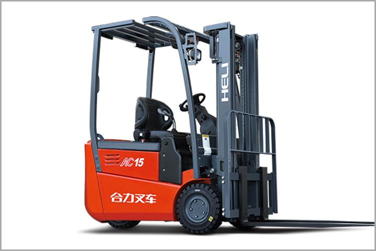 三支點(diǎn) G系列1.25-1.5噸后驅(qū)蓄電池平衡重式叉車采用棘齒式手制動